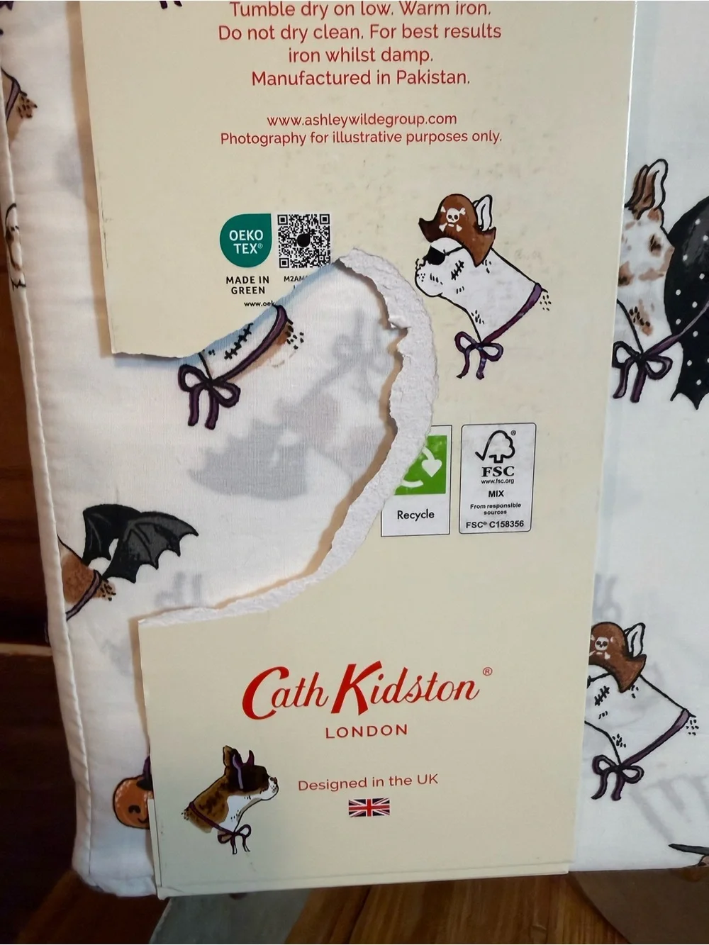 Cath Kidston Halloween Summerween Full Sheet Set NWT Dog Puppy Ghost TOT